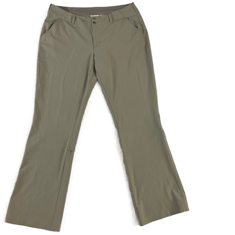 Columbia Khaki Straight Fit Front Zipper Belt Loops Womens Pants 14 Hikecore